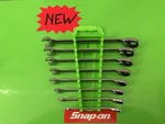 Snap-on Tools Ratcheting Combination Wrench Set Sae Reversible Flank Drive Plus. Fixed Price $399.00.
