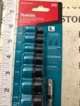 New Makita Impact Xps 1/4 Socket Set Sae 6 Point Drive Total 8 Pc.. Fixed Price $29.99.