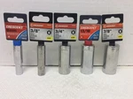 (5) Crescent 3/8" Drive Deep-well Sockets 6 Point Chrome Free Shipping.. Fixed Price $18.00.