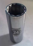 Armstrong 24MM 12 Point 1/2-INCH Drive Metric Deep Socket Usa 39-324. Fixed Price $9.00.