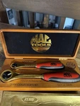 2004 Mac Tool 24K Gold Plated 3/8 And 1/4 Degree Zero Turn Ratchet Set #342. Fixed Price $129.60.