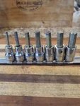 Snap-on 207EFAMY Pc. 3/8" Dr. Metric Hex Bit Socket Set 4MM-10 W/ Rail. Fixed Price $85.00.