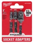 Milwaukee 48-32-5033, Shockwave 1/4 Impact Hex Shank Socket Adapter Set, (3-PC). Fixed Price $15.20.