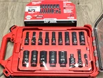Milwaukee 17PC 3/8 Dr Deep Sae Shockwave Impact Socket Set W/packout 49-66-6800. Fixed Price $120.89.
