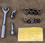 12 Kal 1/4" Drive Ratchet Socket Extension Swivel Joint Adapter Set Tool Usa. Fixed Price $34.83.