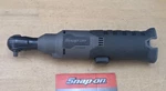 New Snap On CTR814GM- 1/4" Dr 14.4 Volt Brushless Cordless Dark Titanium Ratchet. Fixed Price $314.95.