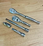 Gearwrench 3/8 84T Chrome Ratchet Combo Stubby And Regular W/ Extensions. Fixed Price $59.99.