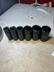 Pittsburgh Pro Cr-v Lot Of 6 Deep Impact Large Metric Sockets, 1/2" Drive. Fixed Price $40.00.