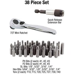 Sunex 9726 Mini Ratchet And Bit Set - Compact Storage. Fixed Price $64.79.
