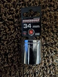 Massive 34MM 1/2" - Chrome Powerbuilt Shallow Socket 12POINT #642026M. Fixed Price $14.98.
