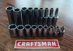 18 Pc Craftsman 1/4" Dr Std/ Deep Metric 6 Pt. Sockets. Fixed Price $21.88.