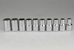 Ten Stanley 1/2" Drive 12-PT Cr-v Metric Sockets 18MM (88-790) To 9MM (86-541). Fixed Price $29.95.
