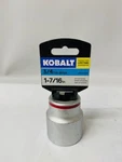Kobalt 1-7/16IN 12-POINT Socket, 3/4IN Drive, #337858- New. Fixed Price $12.60.
