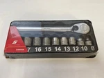 Snap-on 210RAFSM 3/8" Drive Low Profile Ratchet Socket Set Tool Made In Usa. Fixed Price $249.00.