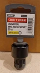 New Craftsman Black Universal Max Axess Thru Socket 19MM 3/8" Drive Metric 31414. Fixed Price $9.95.