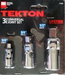Tekton Universal Joint Set 1-1/4 3/8 1/2 Drive. Fixed Price $15.75.
