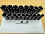 Snap-on Tools Usa New 18PC 1/2" Drive Metric 10-27MM Semi Deep Impact Socket Set. Fixed Price $599.95.