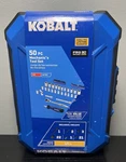 Kobalt 50 Piece Standard Sae Metric Polished Chrome Mechanic Tool Set. Fixed Price $44.99.