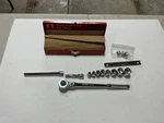New Vtg Blackhawk 11 Pc 3/8" Drive Metric Socket Set 8MM-21MM C200-BM Usa Made. Fixed Price $70.00.