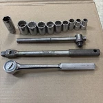 Vintage Husky Socket Set 1/2 Drive 13 Pc Ratchet CS-43, Bar, Breaker Usa. Fixed Price $22.75.