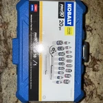 Kobalt Pro 90 Ratchet 20PC 1/4 Drive Socket Set Sae/metric #0573335 New In Case. Fixed Price $30.00.