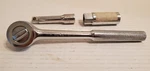 Husky 3/8" Drive Ratchet 22201 + Craftsman Extension Socket Clean & Works Fine. Fixed Price $20.25.