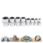 Powerbuilt 941322 8 Piece Zeon Socket Set - With Use Metric, Silver. Fixed Price $25.99.