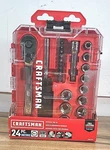Craftsman 24 Pc Metric 3/8 Drive Mechanics Tool Set Mm - 19 Socket. Fixed Price $21.50.