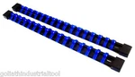 2 Goliath Industrial 1/4" Abs Mountable Socket Rail Holder Organizer Blue SH14BB. Fixed Price $12.99.