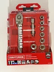Craftsman 11 Piece 3/8 Inch Drive Metric Mechanics Socket Set. Fixed Price $36.95.