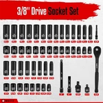 Wett 3/8" Drive Impact Socket Set, (50PCS), Black. Fixed Price $57.94.