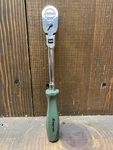 Snap On 1/4" Hard Grip (dark Green) Flex-head Ratchet THLFD72 Used/great. Fixed Price $175.00.