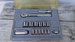 Craftsman 16 Pc Vintage Sae Ratchet Wrench Socket Set 44031 1/4" 3/8" Dr 43784. Fixed Price $58.50.