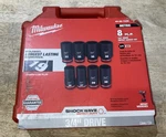 Milwaukee Shockwave 3/4 In Impact Wrench Socket Set Black (49-66-7020). Fixed Price $119.00.