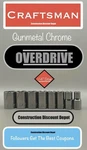 8 Metric Craftsman Overdrive 1/4" Gunmetal Chrome Socket Set Tight Torque. Fixed Price $24.99.