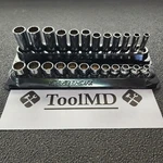 Snap-on Tools Usa New 24PC 3/8" Drive Metric 12-POINT Deep & Shallow Socket Sets. Fixed Price $749.95.