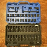 Kobalt Impact Socket Set 856843 - Sae & Metric 1/2 Drive (missing Pieces). Fixed Price $187.49.