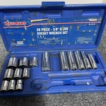 Westward 4PL98 3/8" Drive Sae Wrench Set 20 Pc Sockets Tool Case. Fixed Price $39.99.