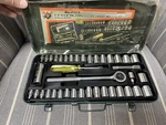 Vtg Buffalo 40 Piece 1/4" & 3/8" Drive Sae Metric Combination Socket Set. Fixed Price $30.00.