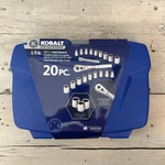 Kobalt 20 Pc 1/4" Drive Metric Sae Socket Ratchet New Old Stock 266590 Sealed (c. Fixed Price $40.00.