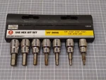 Master Mechanic 3/8 In. Drive Sae Hex Bit Socket Set (7-PIECE) 128520. Fixed Price $14.99.