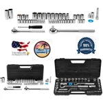 Pittsburgh 1/4 In., 3/8 1/2 Drive Sae And Metric Socket Set, 51-PIECE. Fixed Price $28.96.