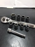 Vtg Craftsman 3/8DR 10PC -vv-,-v- Usa 9,10,11,12,13,14,15,19MM,EXT,RATCHET Used. Fixed Price $35.95.