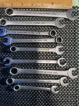 Vintage 1939-1953 Blackhawk Mfg. Co. Combination & Flare Nut Wrench Set. Fixed Price $60.00.