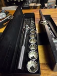 P-f #3204901 1/2 Drive Ratchet Set Pittsburgh Forge Vintage With Cases Tools. Fixed Price $80.00.