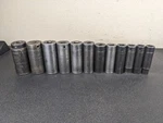 #BO988 Snap-on Drive 6 Point Deep Impact Socket Set 313SIMA 1/2" 1-1/4. Fixed Price $199.95.