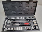 Ultra Steel Socket Set With Ratchet And Bits Sae + Metric 3/8 Inch Drive Used. Fixed Price $57.74.