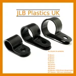 Black Nylon Plastic Clip Fastener Clamp, Hose Conduit Tubing Cable Holder Tidy. Fixed Price $13.42.