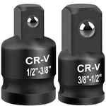 Impact Socket Adapter And Reducer Set, 1/2" To 3/8" & 2PCS, Black. Fixed Price $12.26.
