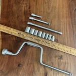 Vintage -v- Craftsman Sockets Extensions Speed Wrench Adapter Set 1/2" Drive Usa. Fixed Price $79.99.
